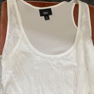 White embroidered tank
